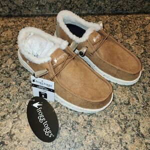 Frogg Toggs Women's Winter Java Suede Slip-On Shoes, Acorn, Size 8